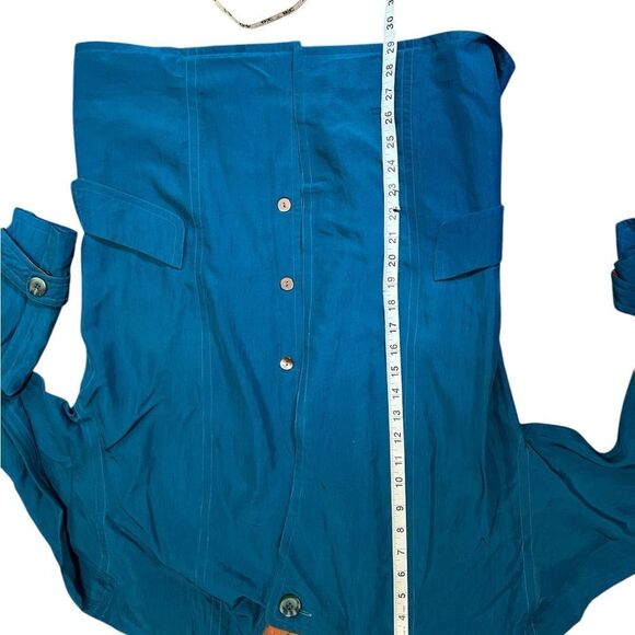 Vintage Schrader Separates 100% Silk Jacket Women’s Size 8 Button Front Blazer - Picture 6 of 8